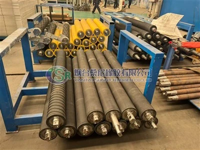 Rubber Clad Roller & Pulley Spare Parts For Vacuum Belt Filter Dewatering Machine